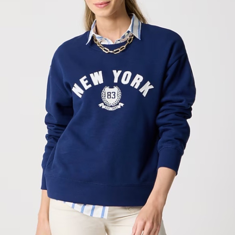 J crew navy blue New York graphic sweatshirt
